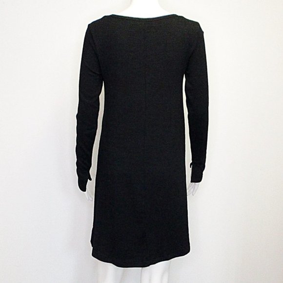 Gap Stretch Jersey Long Sleeve Black Dress XS - Picture 5 of 6
